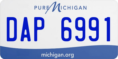 MI license plate DAP6991