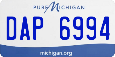 MI license plate DAP6994