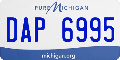 MI license plate DAP6995