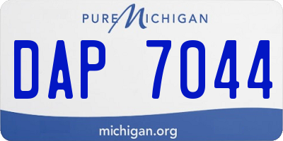 MI license plate DAP7044