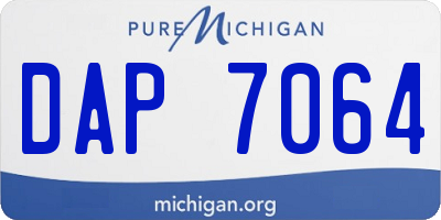 MI license plate DAP7064