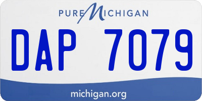 MI license plate DAP7079
