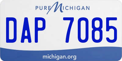MI license plate DAP7085