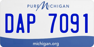 MI license plate DAP7091