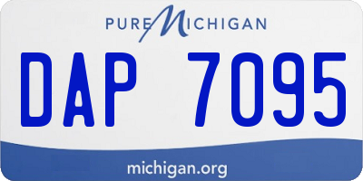 MI license plate DAP7095