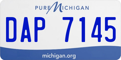 MI license plate DAP7145