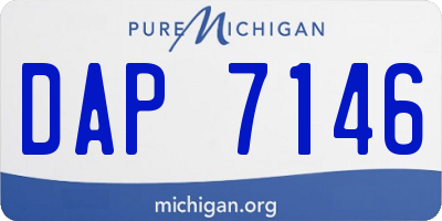 MI license plate DAP7146