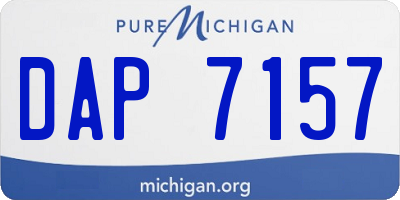 MI license plate DAP7157