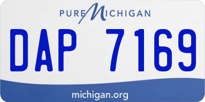 MI license plate DAP7169