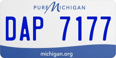 MI license plate DAP7177