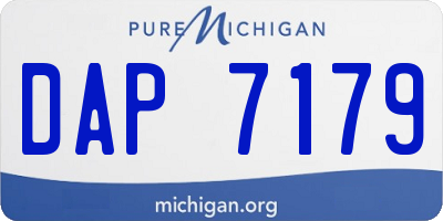 MI license plate DAP7179