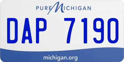 MI license plate DAP7190