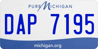 MI license plate DAP7195