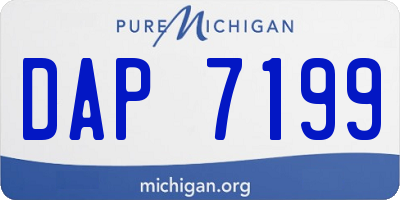MI license plate DAP7199