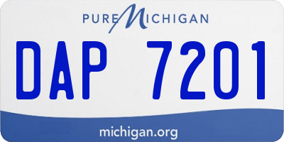 MI license plate DAP7201
