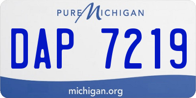 MI license plate DAP7219