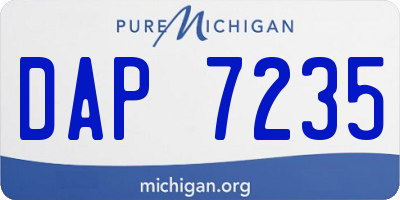 MI license plate DAP7235