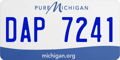 MI license plate DAP7241