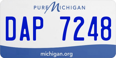 MI license plate DAP7248