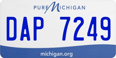 MI license plate DAP7249