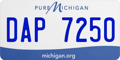 MI license plate DAP7250