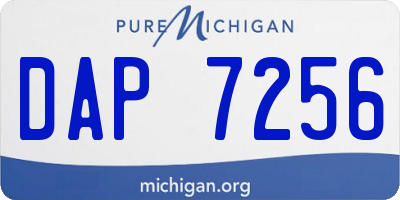 MI license plate DAP7256