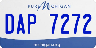 MI license plate DAP7272