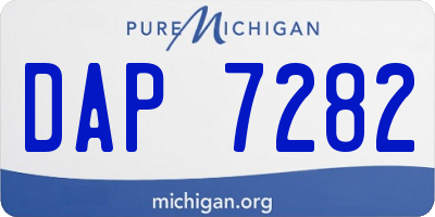 MI license plate DAP7282