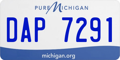 MI license plate DAP7291