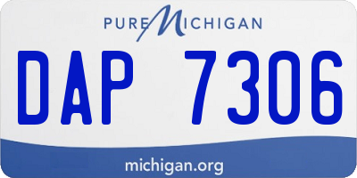 MI license plate DAP7306