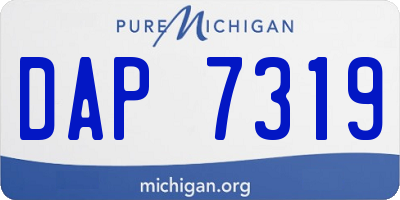 MI license plate DAP7319