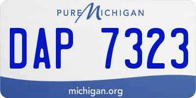 MI license plate DAP7323