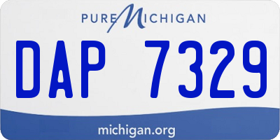 MI license plate DAP7329