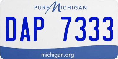 MI license plate DAP7333