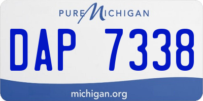 MI license plate DAP7338