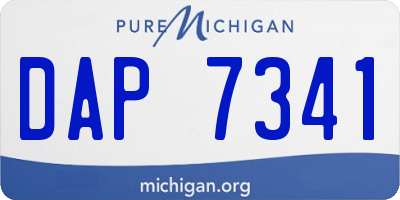 MI license plate DAP7341
