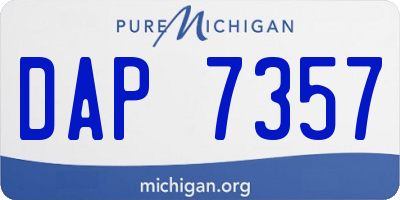 MI license plate DAP7357