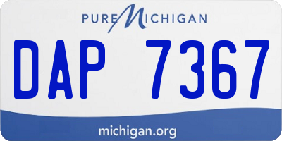 MI license plate DAP7367