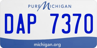 MI license plate DAP7370