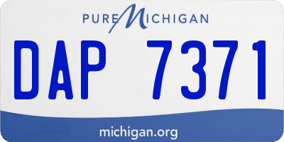 MI license plate DAP7371