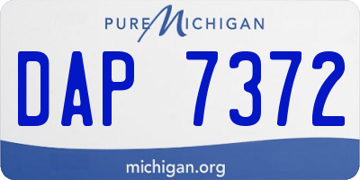MI license plate DAP7372