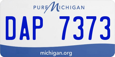 MI license plate DAP7373