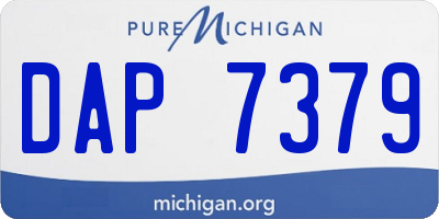 MI license plate DAP7379