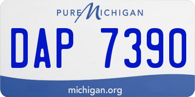 MI license plate DAP7390