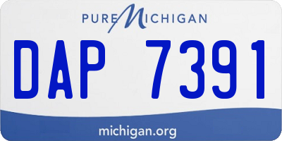 MI license plate DAP7391