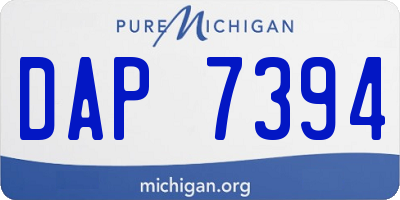 MI license plate DAP7394