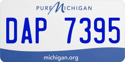 MI license plate DAP7395