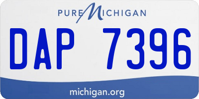 MI license plate DAP7396