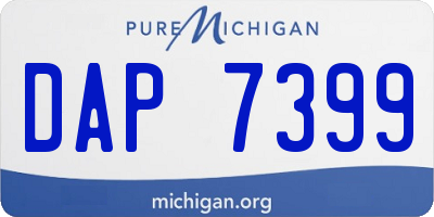 MI license plate DAP7399