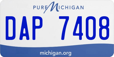 MI license plate DAP7408